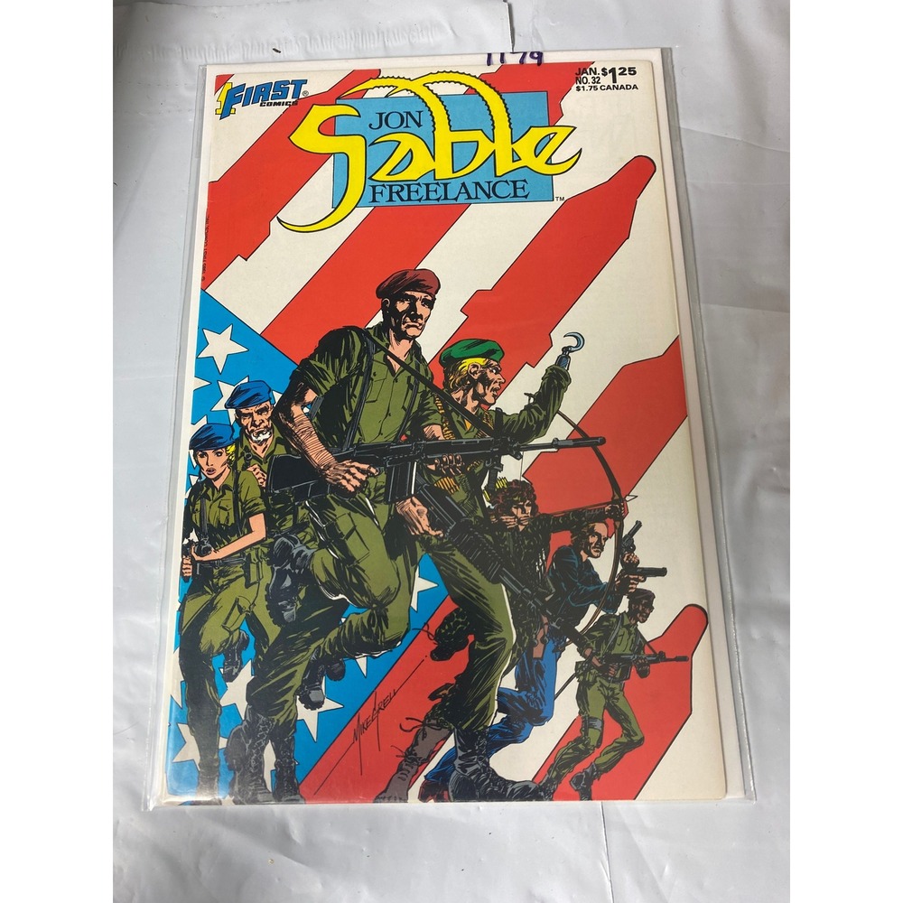Jon Sable Freelance 32 Mike Grell First Comics Jan 1986 Copper Age Action Crime‎